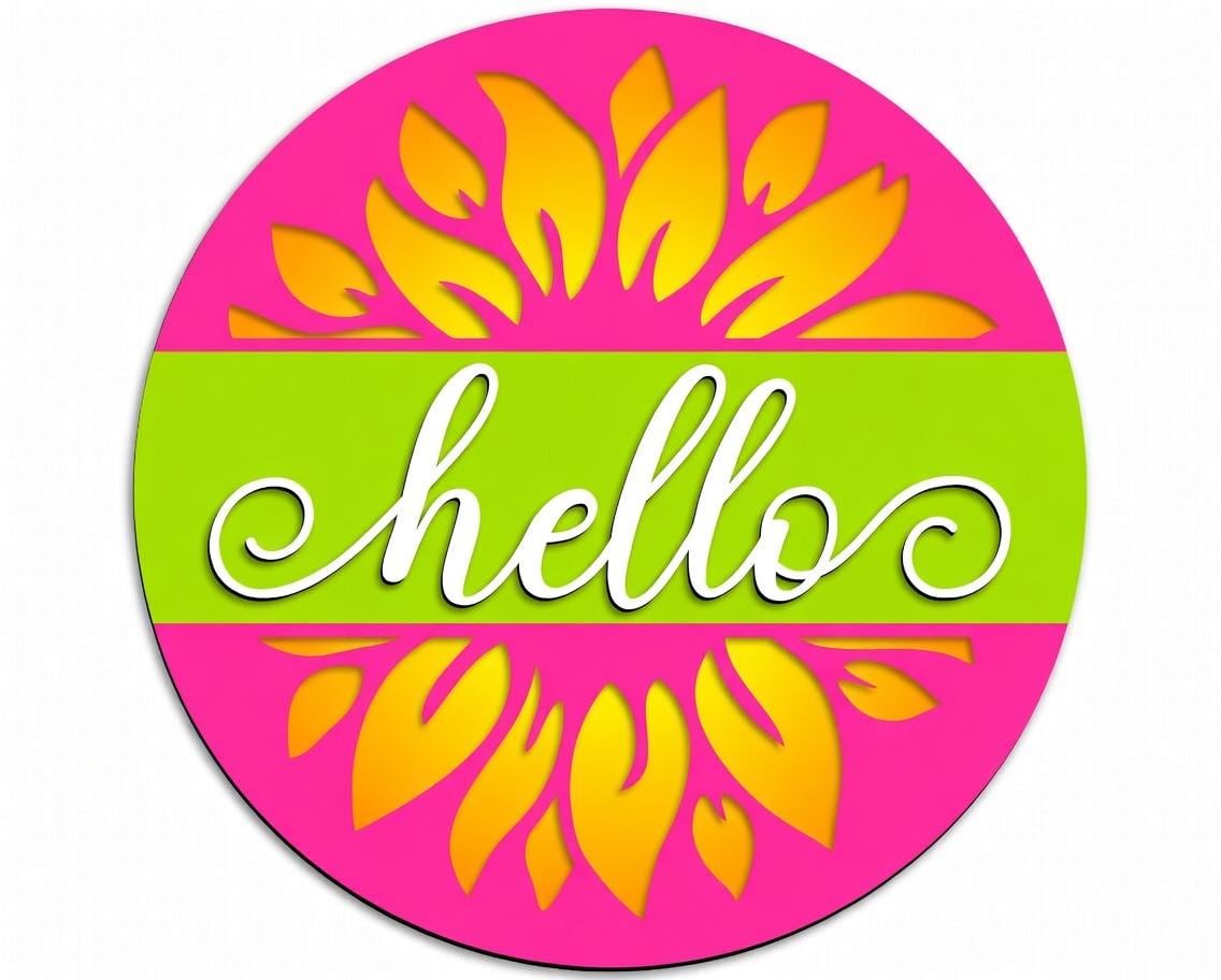 Hello Sunflower Door Hanger DiY