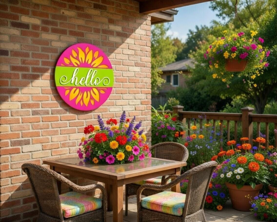 Hello Sunflower Door Hanger DiY