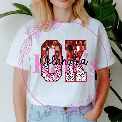 Brushstrokes Oklahoma T-Shirt