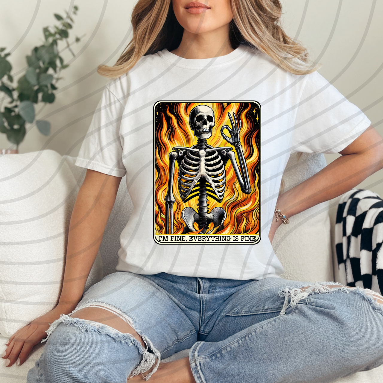 The Everything Is Fine Tarot Direct-To-Film Transfer