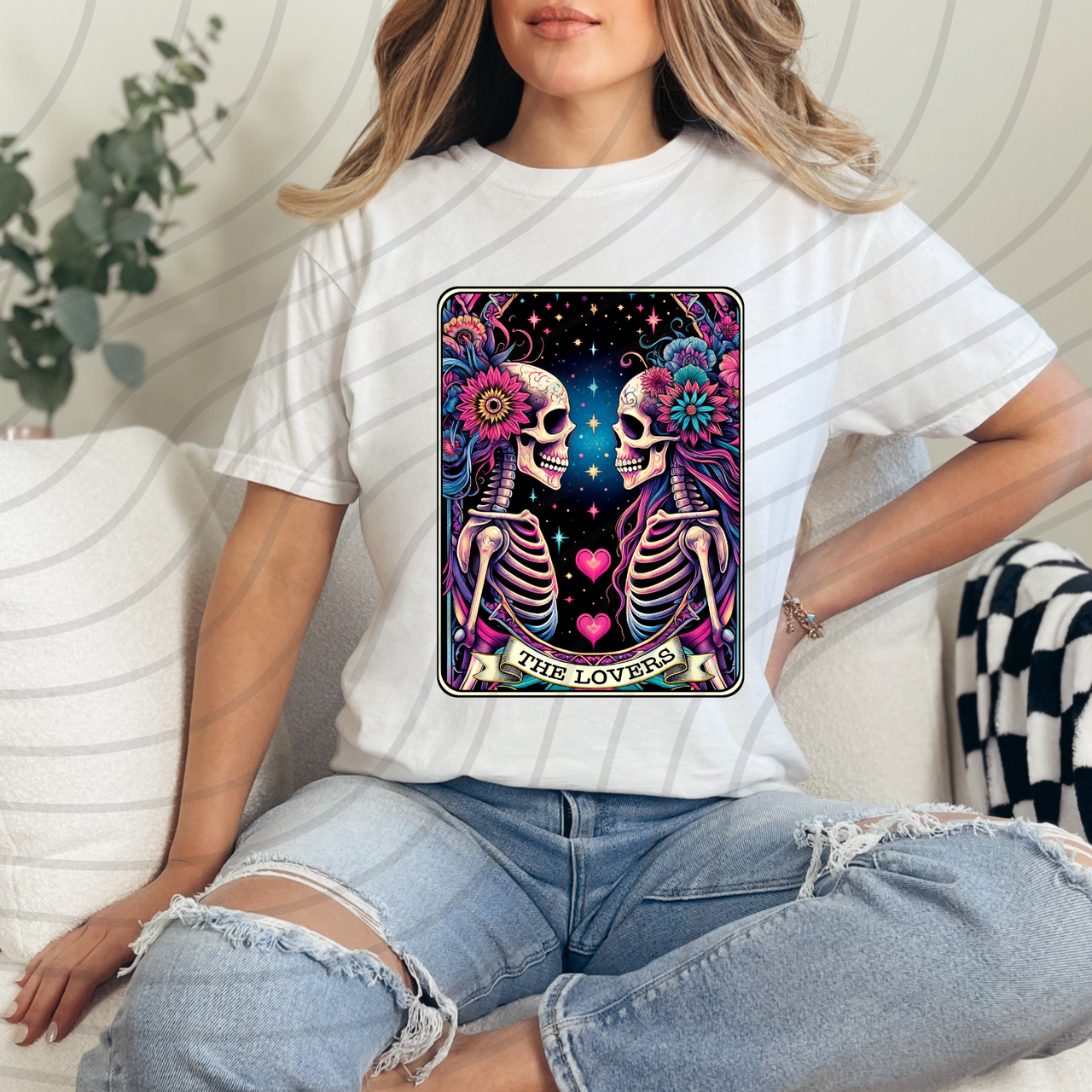 The Lovers Tarot Direct-To-Film Transfer