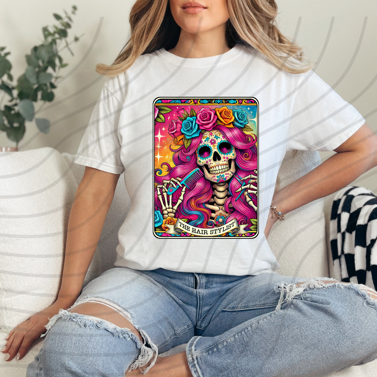 The Hairstylist Tarot Direct-To-Film Transfer