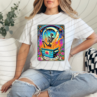 The Dumpster Fire Tarot Direct-To-Film Transfer
