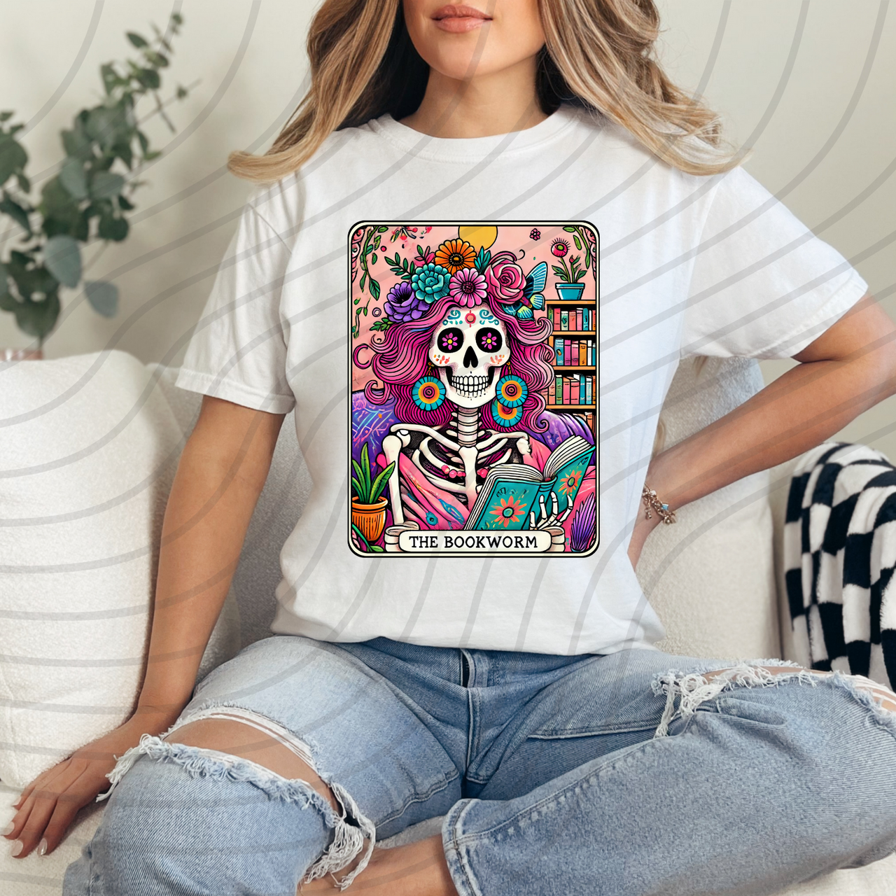 The Bookworm Tarot Direct-To-Film Transfer