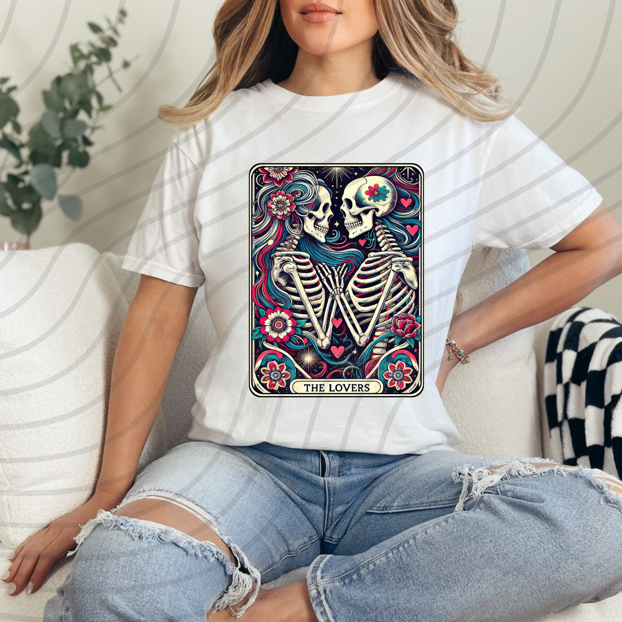 The Lovers Tarot Direct-To-Film Transfer